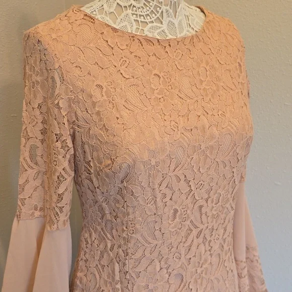 Venus Lace Sheath Bodycon Dress with Bell Sleeves sz 10 NWT - Picture 11 of 16